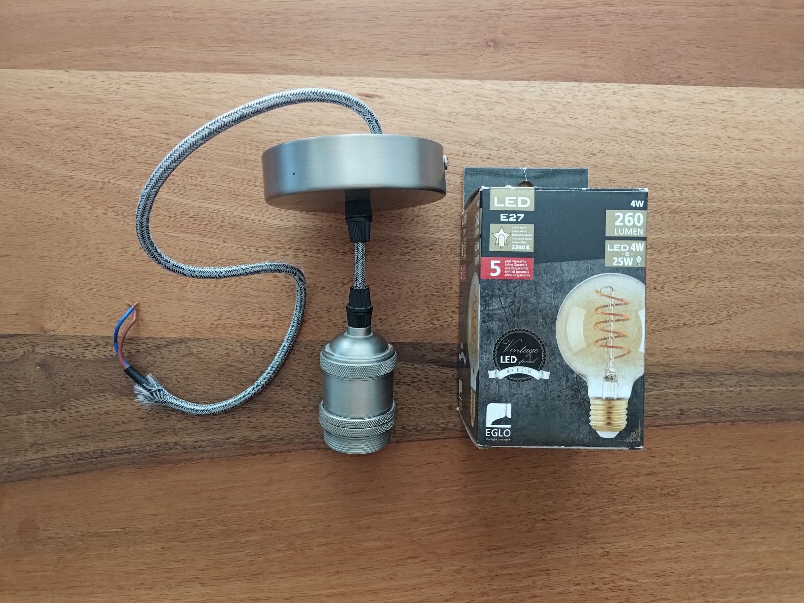 Eglo Lampadari & plafoniere: Pendelleuchte mit Vintage LED Lampe – Usato da Bern venduto da Langhaardackel