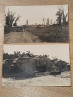 Zwei Echt Photos / Frankreich 1918 Panzer Tanks 