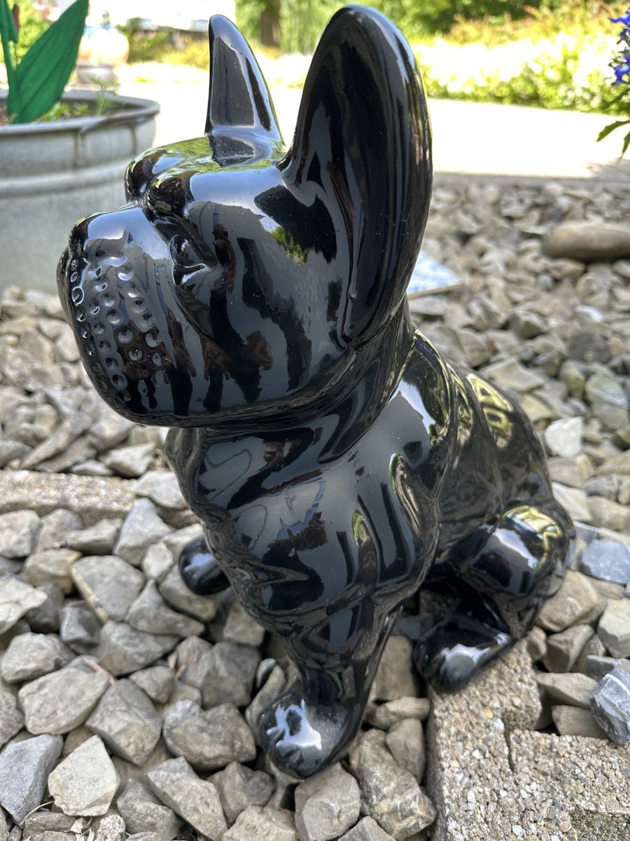 Statuette: Bulldogge schwarz Keramik – Usato da Wünnewil venduto da Kitty76 1