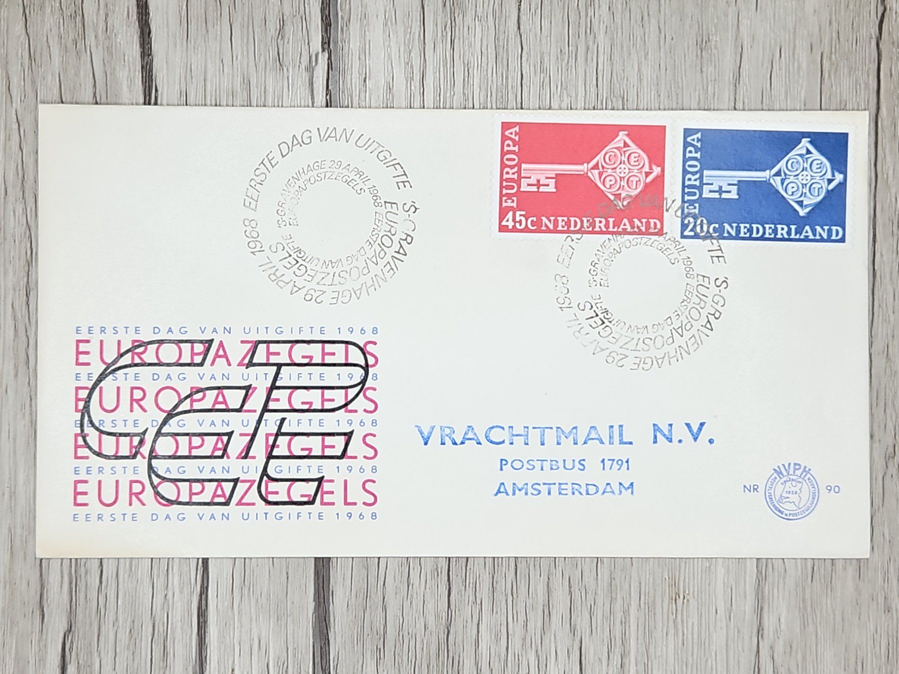 Tutti i francobolli: CL14 Enveloppe + Timbre Pays-Bas 1968 – Usato da Cousset venduto da Patrick_Collections