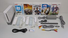 Nintendo Wii mit 2 Controller, 2 Nunchuks & 5 Spiele (HDMI)