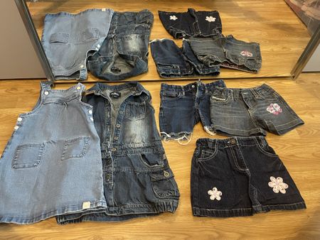 Jeans Kleid, Rock & Shorts für Mädchen Grösse 110