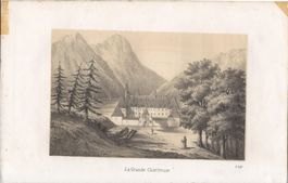 Alte Lithographie, La Grande Chartreuse