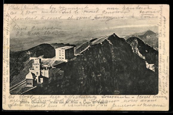Cartoline postali: Monte Generoso, Vista sul Monte Viso e L – Usato da Berlin venduto da bartko-reher