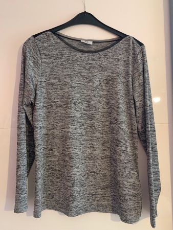 Grauer Damen Langarmshirt