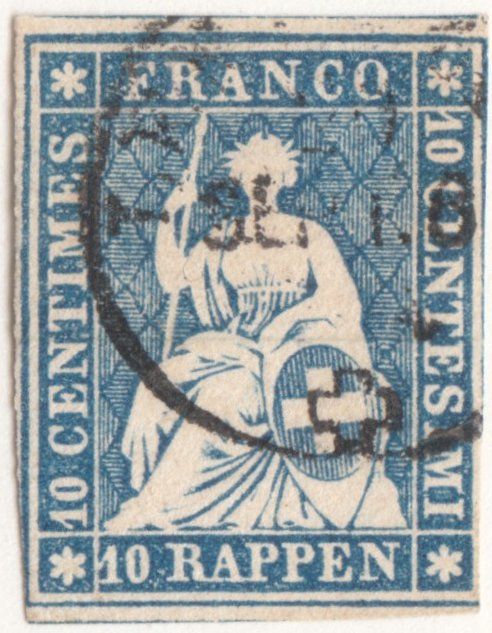Alle Briefmarken: SBK 23B4 (23G) gestempelt – Gebraucht aus Bürglen TG von StampGraf