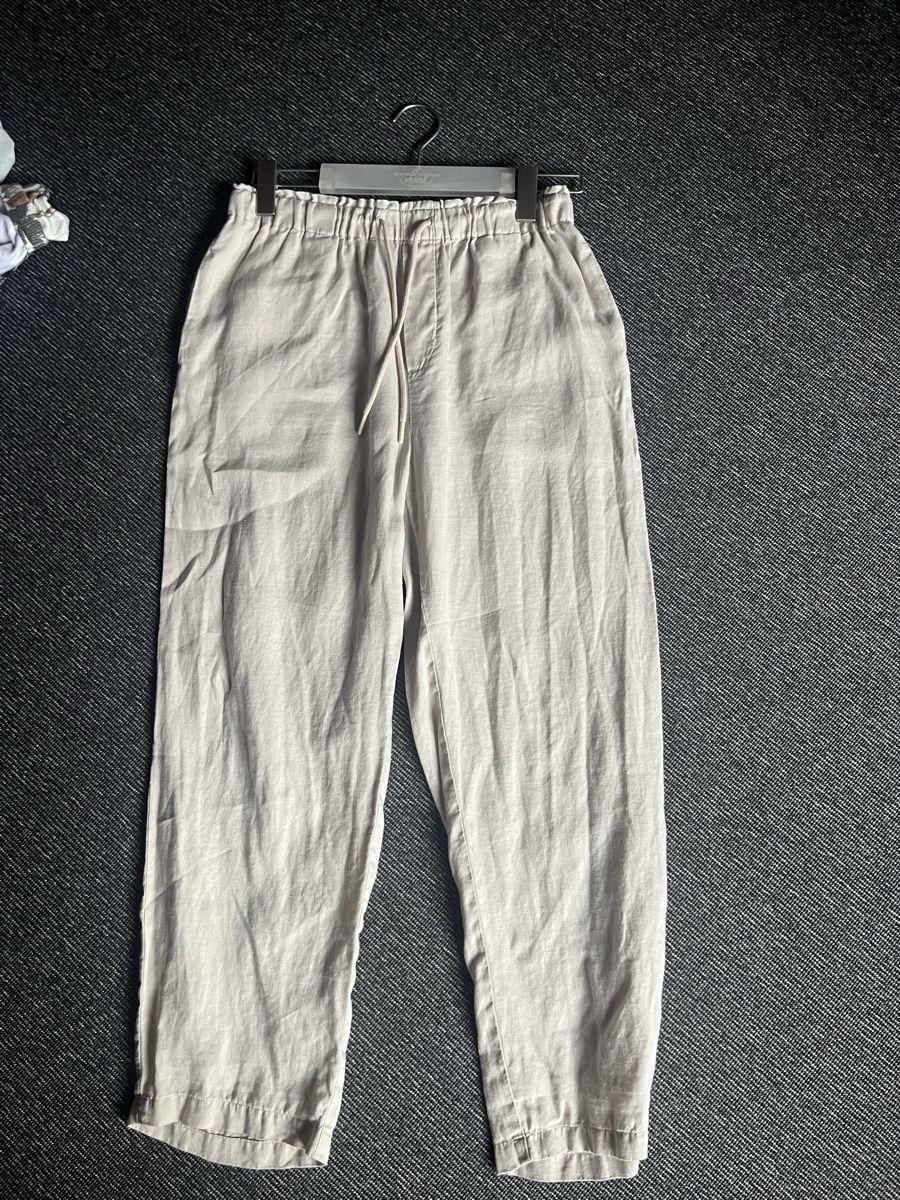 Mango Pantaloni: Mango Hose, Gr. S, Beige, Leinen – Usato da Innertkirchen venduto da salmalo