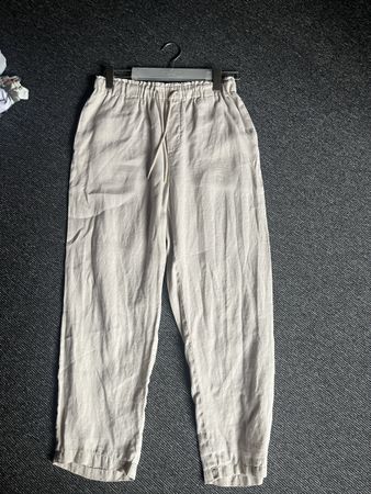 Mango Hose, Gr. S, Beige, Leinen