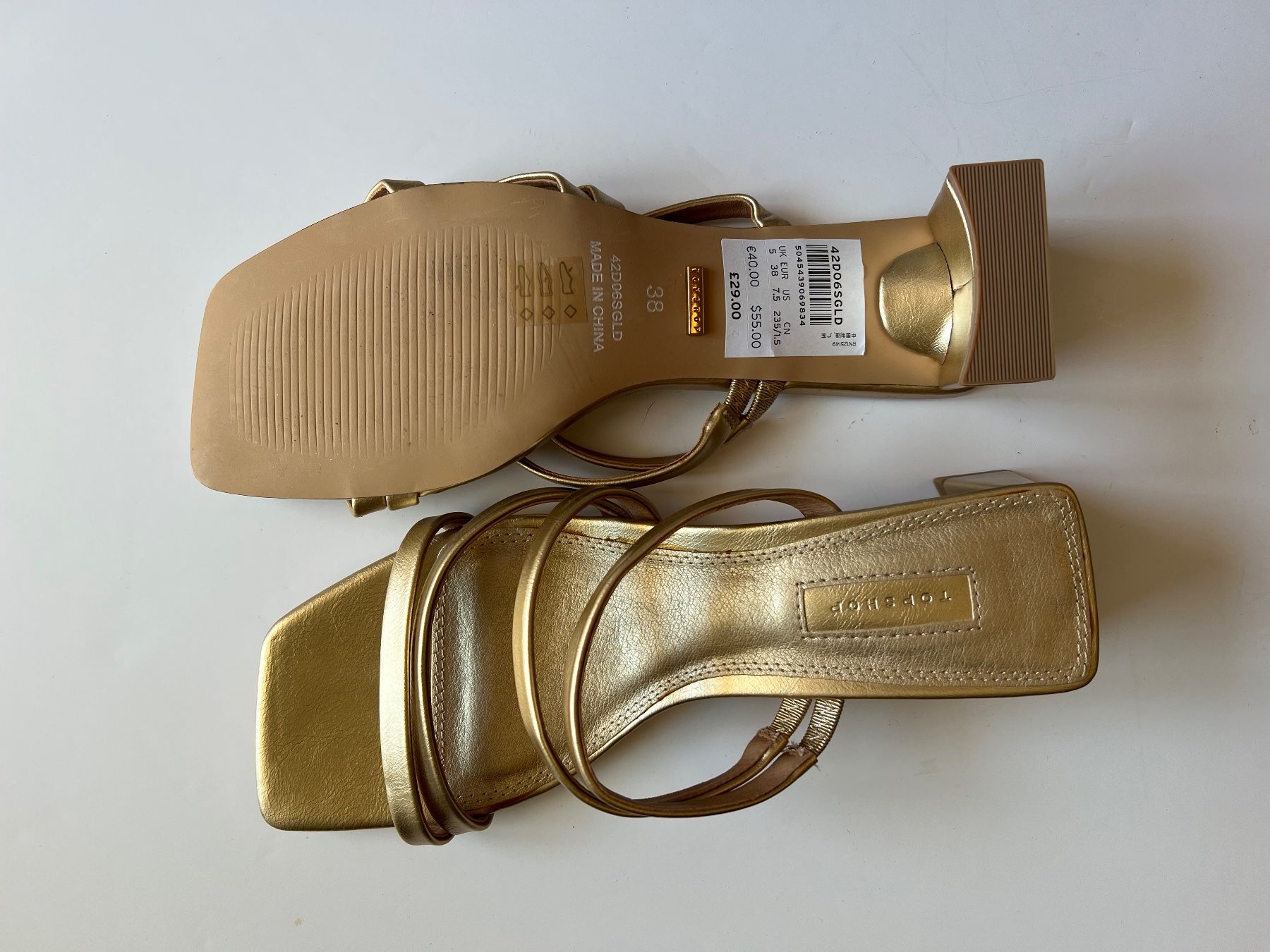 Scarpe da donna: Mules dorées Topshop 38 – Nuovo (secondo la descrizione) da Neuchâtel venduto da Thesebootsaremadeforwalking 2