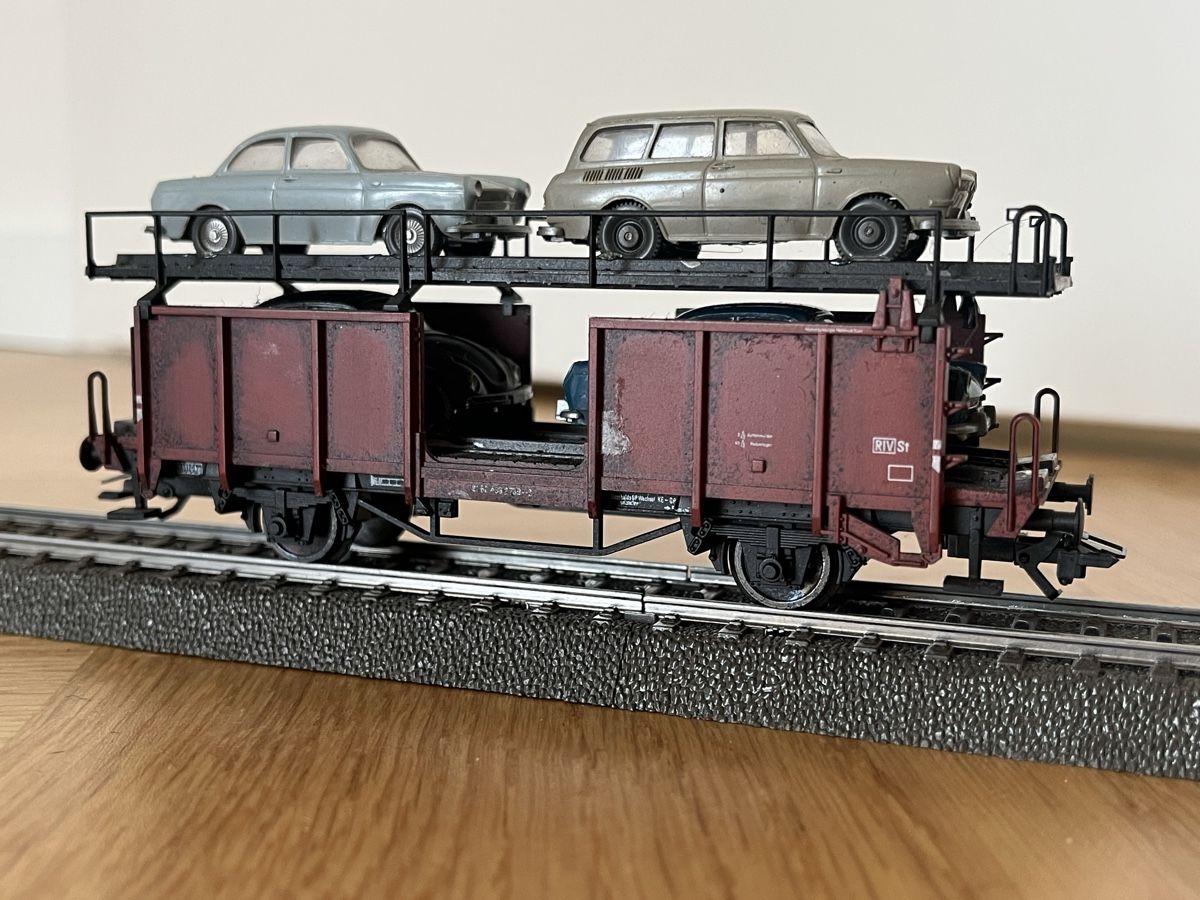 Modellini di ferrovie: Konvolut diverse Güterwagen mit Mängel – Difettoso da Basel venduto da Re620_11627 3