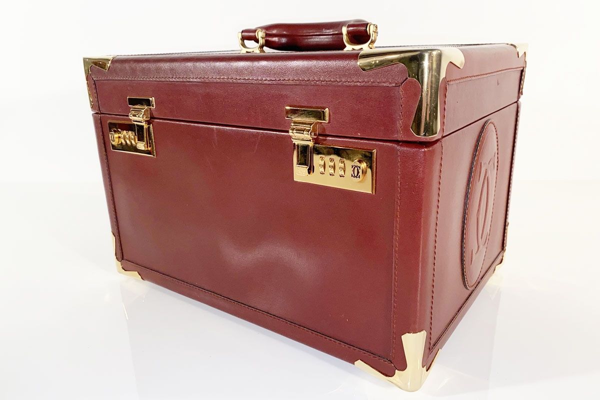 Custodie per cosmetici: Cartier Vanity Case Beauty Case Leder weinrot – Usato da Ballwil venduto da ClassicGallery 1