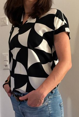 Street One Bluse schwarz/weiss Gr. 36, neu mit Etikett