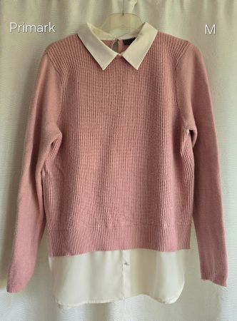 Primark Pullunder mit Kragen, Rosa, Grösse M