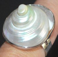 Ring L-5852 – Perlmutter Muschel Grössenverstellbar