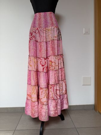 Boho Maxirock / Midikleid aus Seide