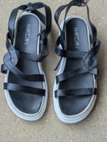 Marc Cain Sandalen Sommerschuhe Damen Gr.40 Schwarz Leder...