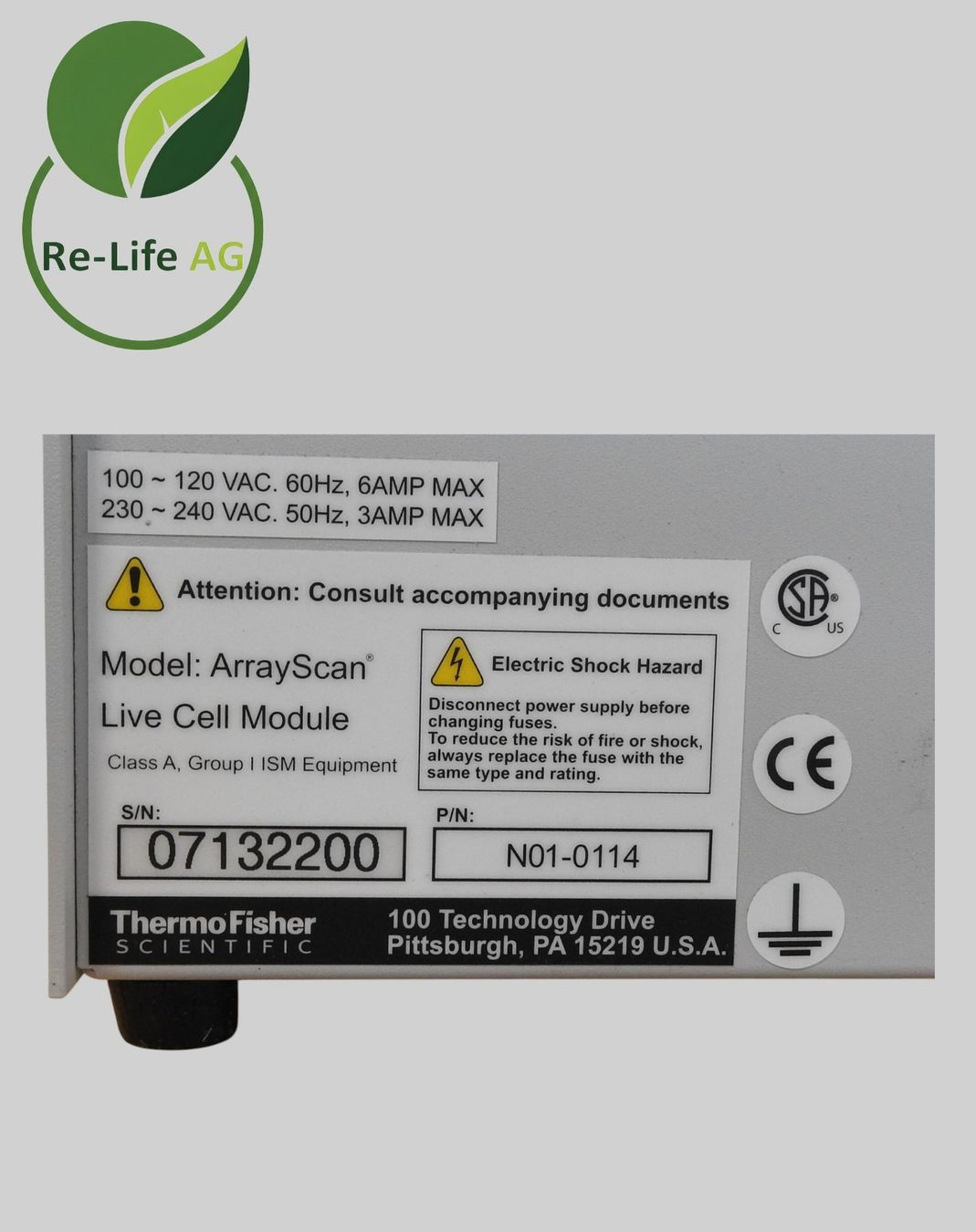 Alle Maschinen: ThermoFisher ArrayScan Live Cell Module – Live-Cell Imaging – Gebraucht aus Reinach BL von Re-LifeAG_Labor 6