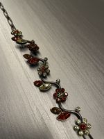 Blüten Collier Strass Vintage Dirndl Kette romantisch