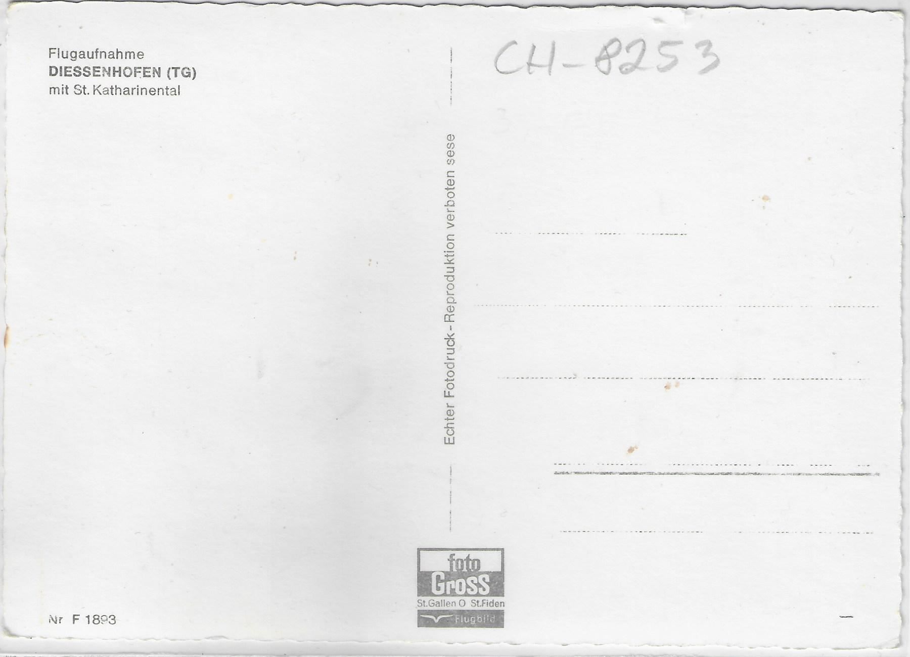 Cartoline postali: Fluguafnahme Diessenhofen TG – Usato da Ettingen venduto da Kartenplanet 1