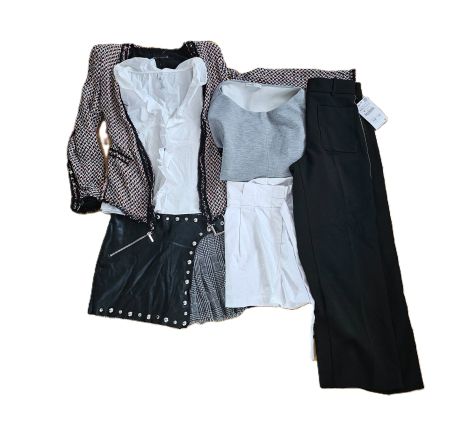 ZARA Paket 5 Teile Gr. Gr. XS Gothic Business Chic Hose NEU