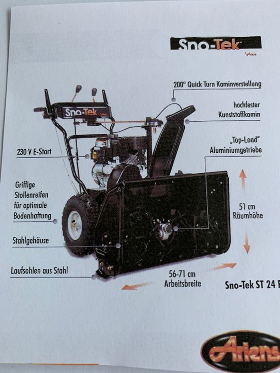 Schneefräse Ariens Modell SnowTek 22R Kaufen auf Ricardo