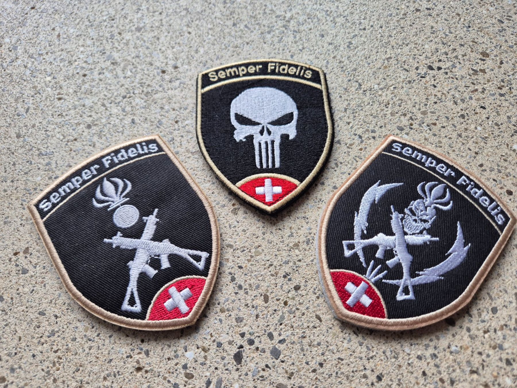 Schweizer Armee Placchette & Badge: *** Badge Set Grenadier 3 stücke mit klett *** – Nuovo e nell'imballaggio originale da Riedholz venduto da fr_sIruP 1