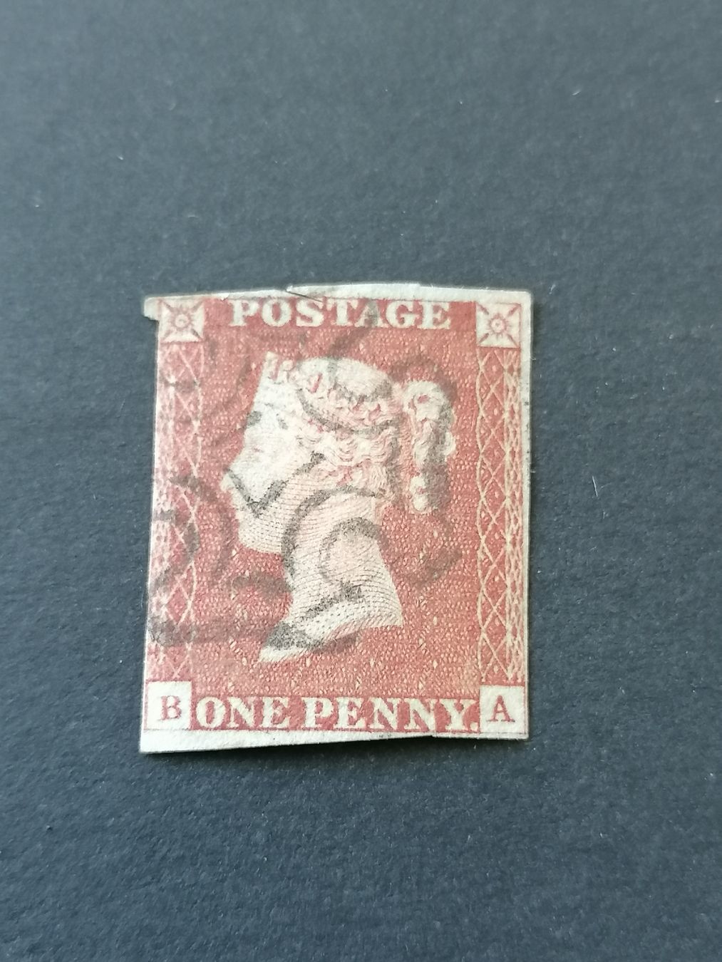 Alle Briefmarken: One Penny red 1841  – Gebraucht aus Happerswil von tschergi