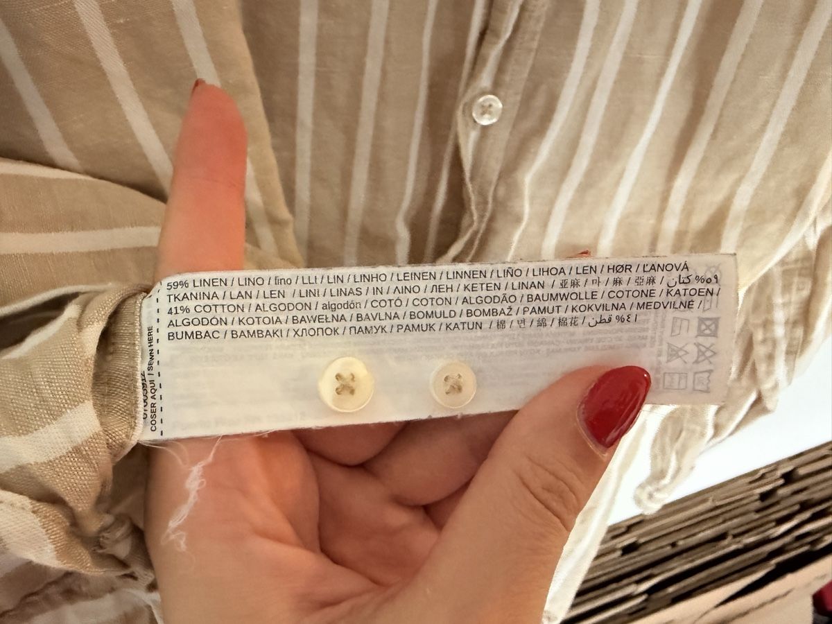 Mango Camicie: Leinen Hemd Mango gestreift – Usato da Zürich venduto da huegliariane 3