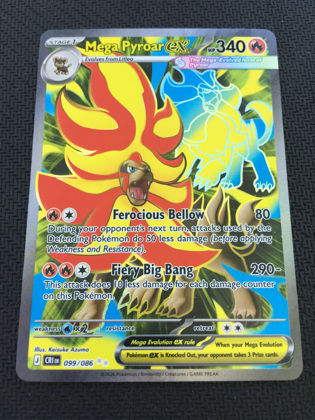 Pokémon Carte collezionabili: Pokémon - Mega Pyroar ex - CRI099 - EN - Chaos Rising – Nuovo (secondo la descrizione) da St.Gallen venduto da Punktchen01