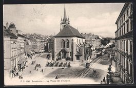 Lausanne, La Place St. Francois, Strasse