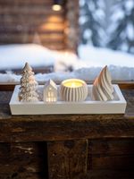 Deko-Set Kerzenhalter Schale Haus Tannenbaum neui