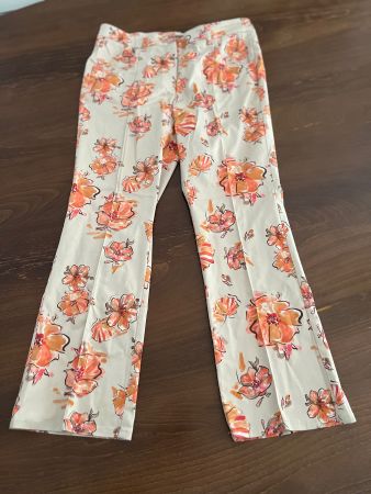Stehmann Hose Blumenmuster beige/orange Grösse 36 Neu