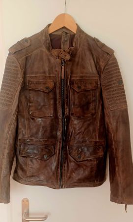Braune Vintage Lederjacke