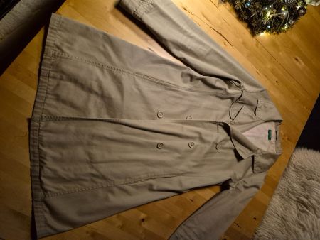 Trench Benetton donna, taglia xs, beige, come nuovo