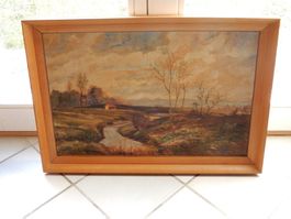 Grosses Öl Bild signiert, 1956
