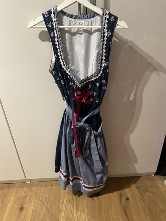 Sommerliches Dirndl, Gr. 40, Esmara, blau-weiss gemustert