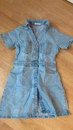 Denim Kleid Zara kurzarm blau Grösse L guter Zustand