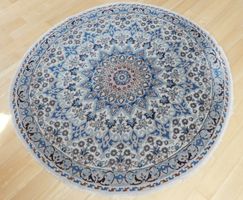 Teppich alter Orientteppich rund feine Handknotung 110 cm dm