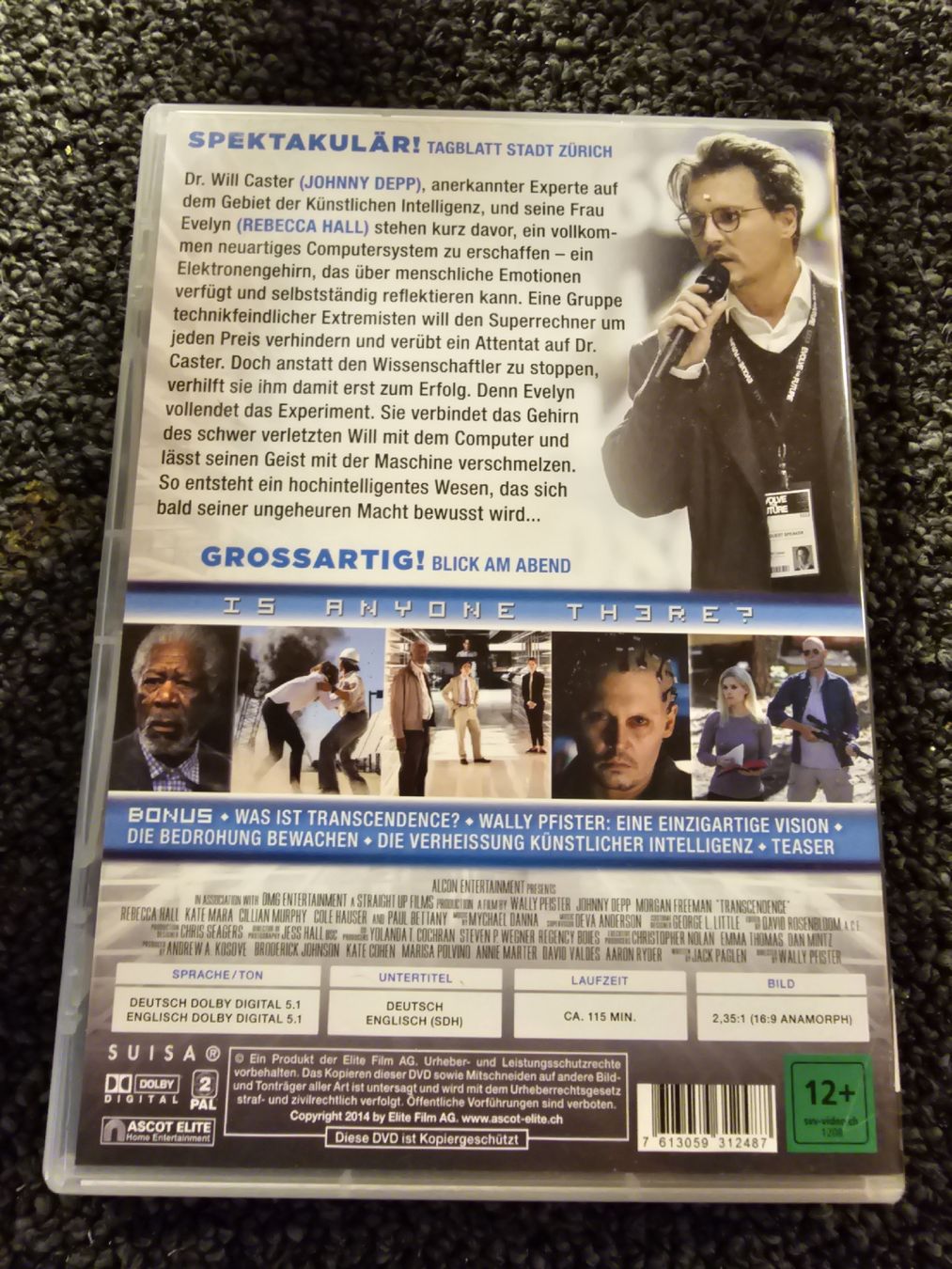 Tutti i DVDs: Johnny Depp - Transcendence (19849) – Usato da Ruswil venduto da jan_bxl5 1