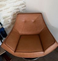 Ledersessel / Loungesessel, drehbar, Vintage Design Top!
