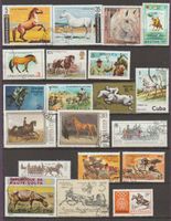 Lot de timbres internationaux thème chevaux occasion