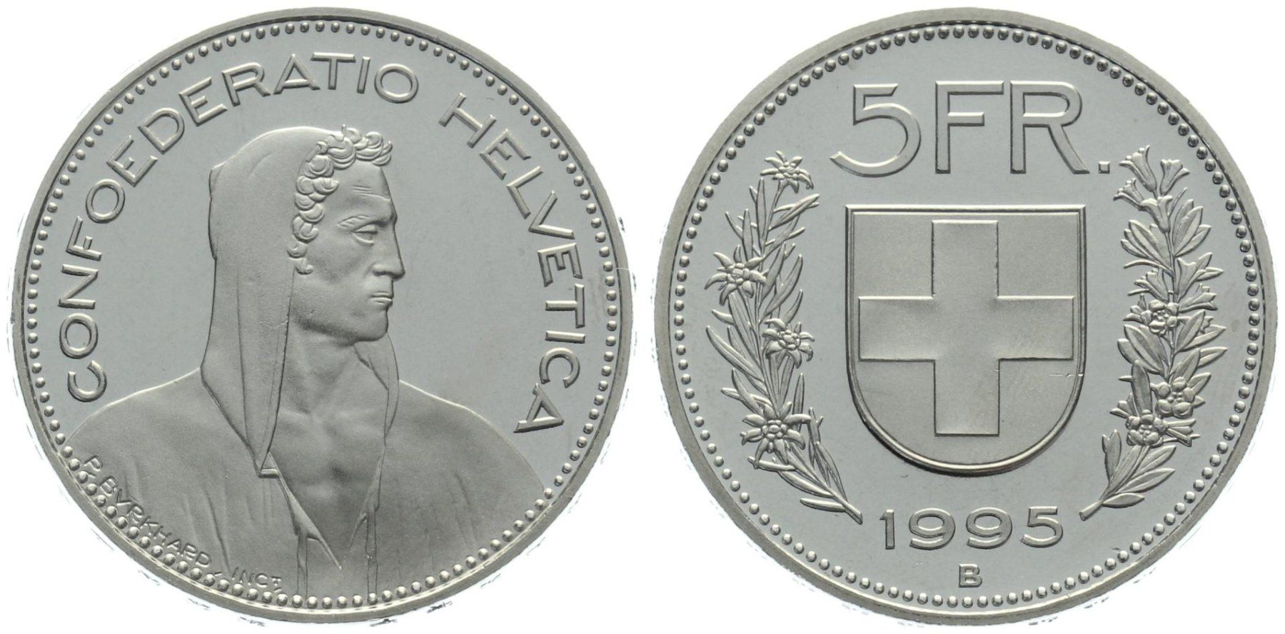 Tutti le monete: 5 Franken 1995 B – Usato da Haag ( Rheintal ) venduto da Fischerweb