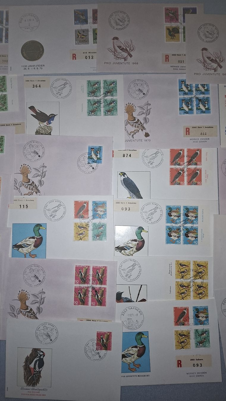 Tutti i francobolli: Lot Pro Juventute Briefe ca 50Stk. – Usato da Balgach venduto da SIMEON27 3