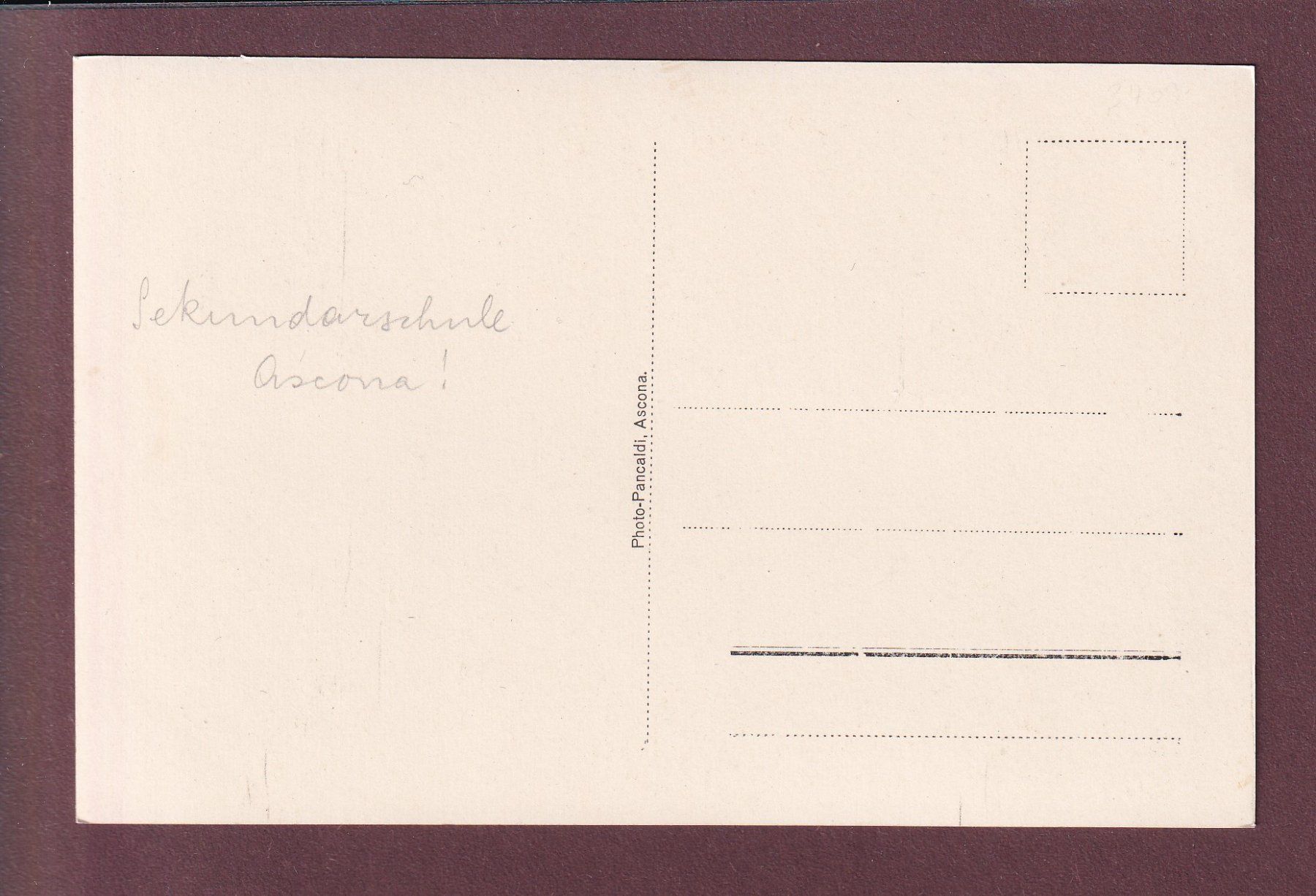 Cartoline postali: ASCONA - Collegio Pontificio – Usato da Pully venduto da nicecards 1