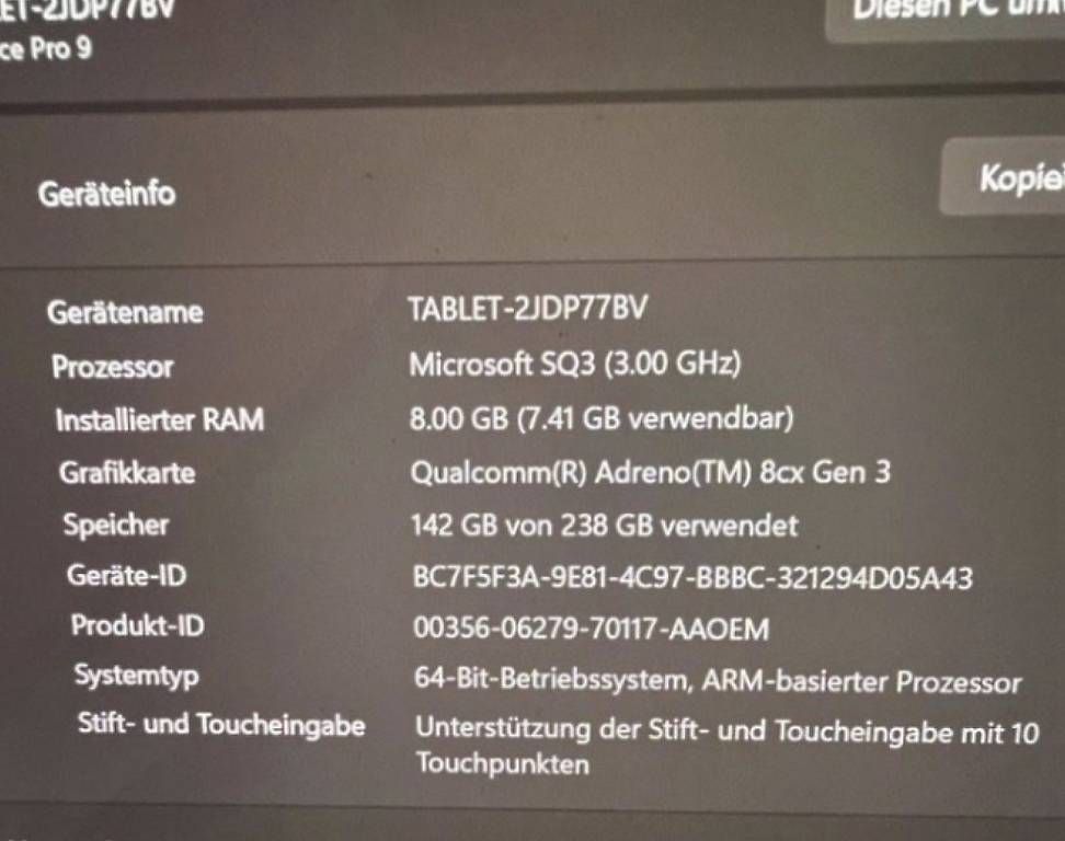Tablet PC: Microsoft Surface Pro 9  – Gebraucht aus Dietikon von Dila12 2