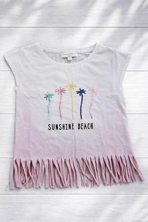 Süsses Sommer-T-Shirt mit Fransen Grösse 104