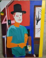 Selbstportrait Pole (Paul) Lehmann, 155 x110cm, Sperrholz