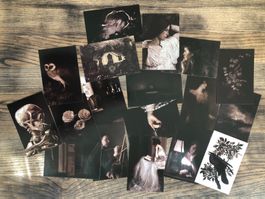 18 Stk. Karten Postkarten Dark Academia Creepy grusel Horror