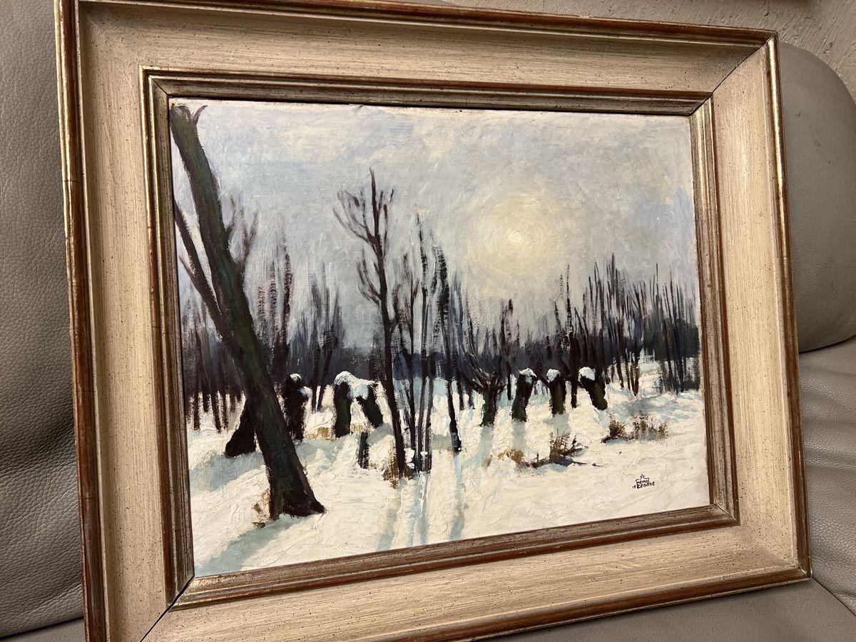 Gemälde: Gemälde Winterlandschaft Heinz Zeisel 1948 signiert – Gebraucht aus Rorschach von TimelessTrading