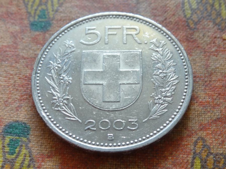 Tutti le monete: 5 Fr. 2003 – Usato da Romanel-sur-Lausanne venduto da Swift13